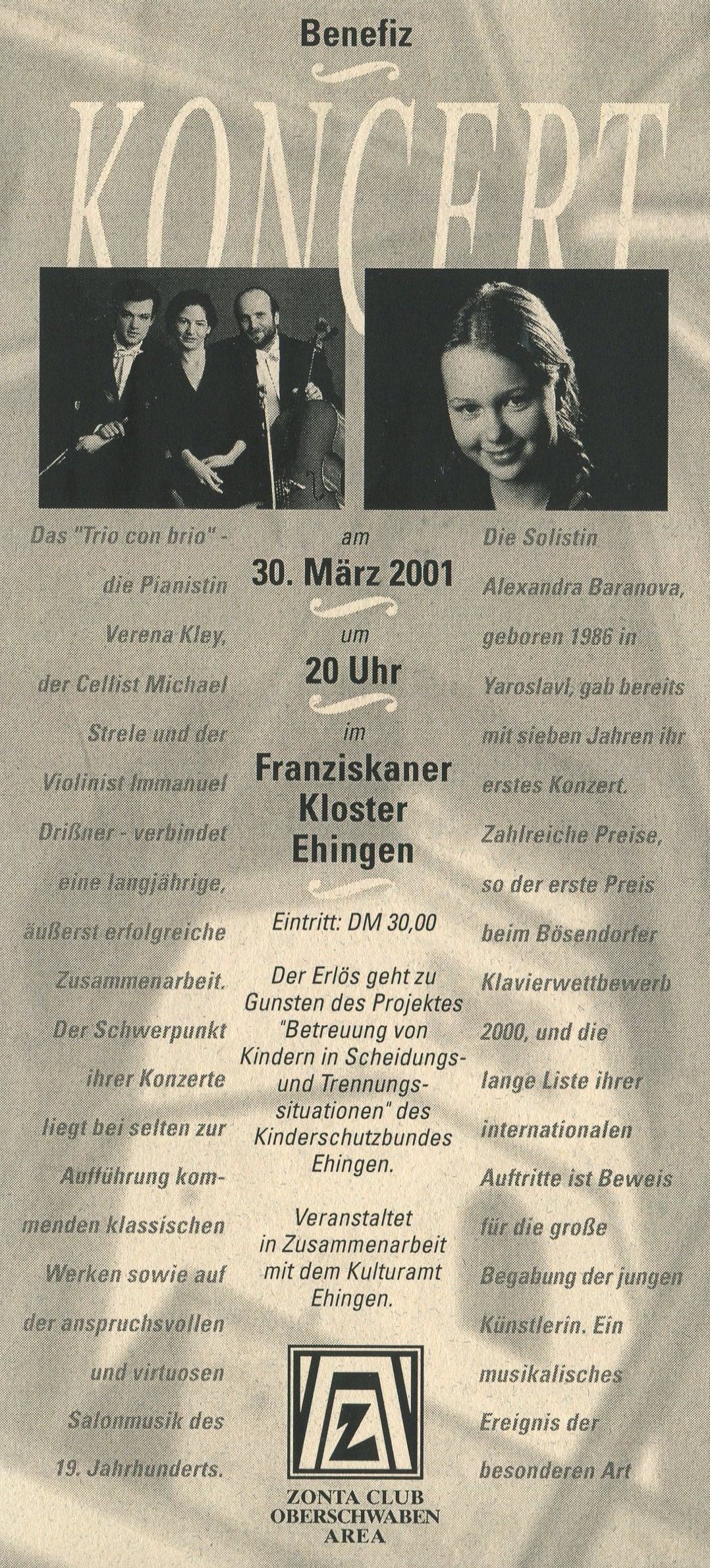Konzert Kloster Ehingen
